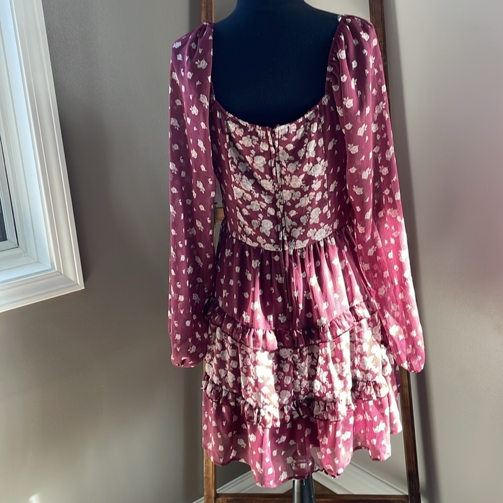 Altar'd State Teresa Floral Long Sleeve Mini Dress - Picture 9 of 11